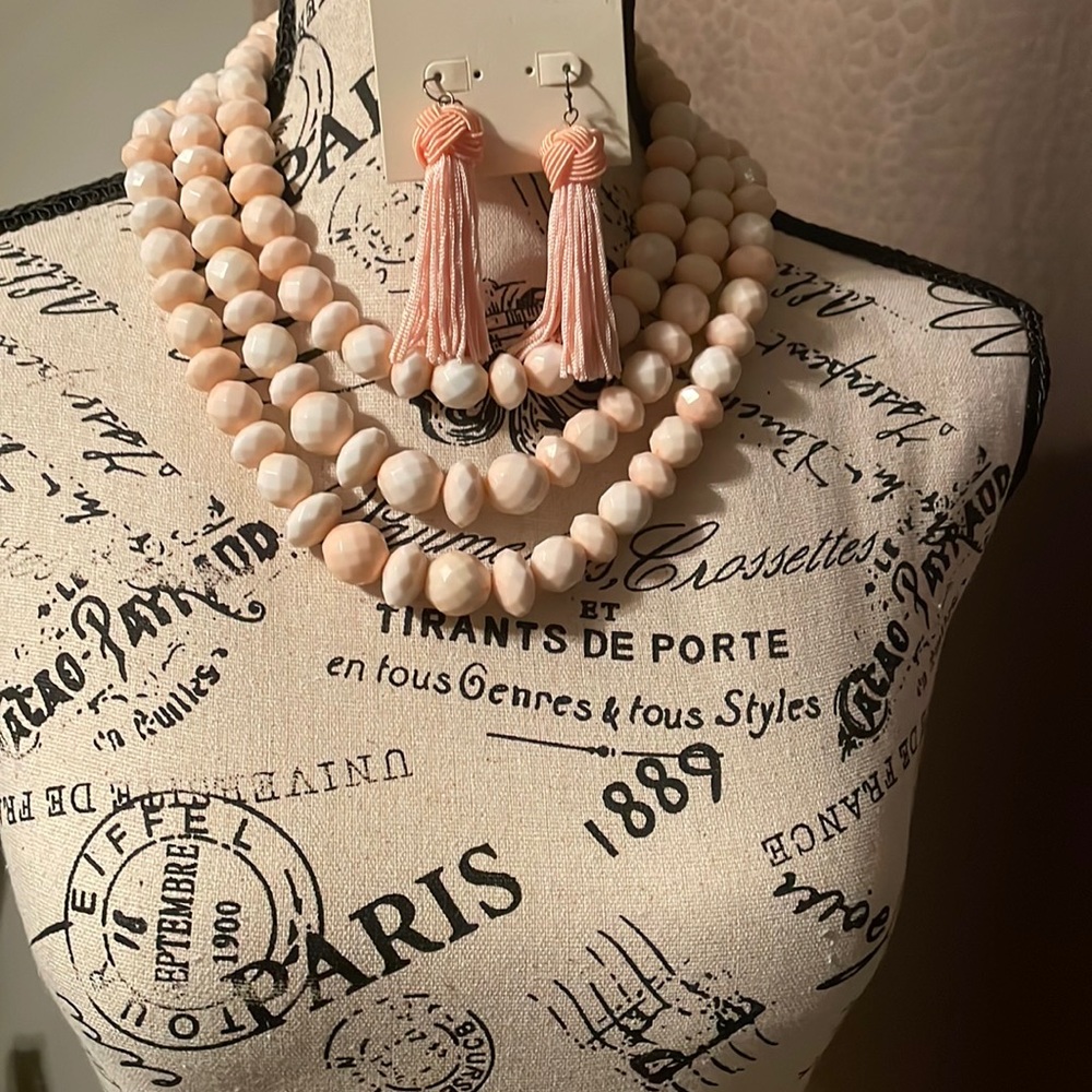 Sugar fix necklace paired with and new day matching earrings.